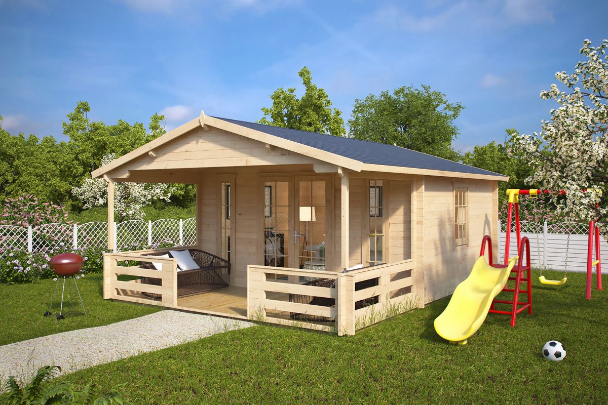 Vierasmaja “Henry” 15m² / 6 x 4 m / 44mm | G0103 Vierasmaja 15m² / 6 x 4 m / 44mm