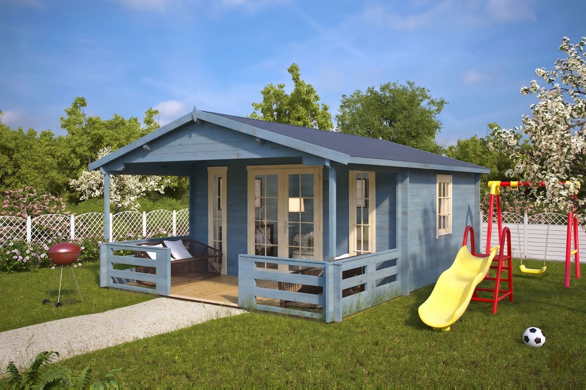 Vierasmaja “Henry” 15m² / 6 x 4 m / 44mm | G0103 Vierasmaja 15m² / 6 x 4 m / 44mm (maalattu)