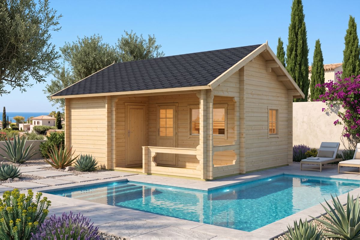 Pihasauna “Karina” 27m² / 6 x 5 m / 70mm | G0092 Pihasauna 27m² / 6 x 5 m / 70mm