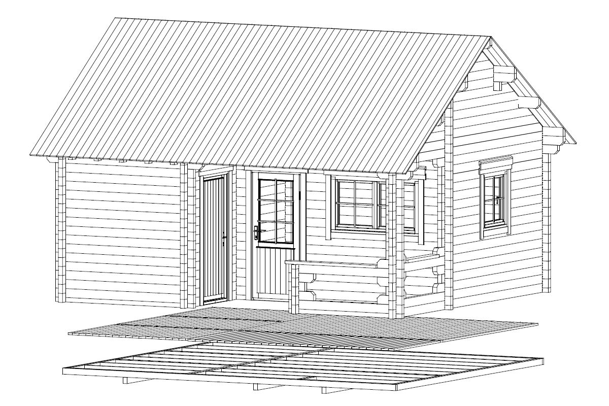 Pihasauna “Karina” 27m² / 6 x 5 m / 70mm | G0092 Pihasauna 27m² / 6 x 5 m / 70mm