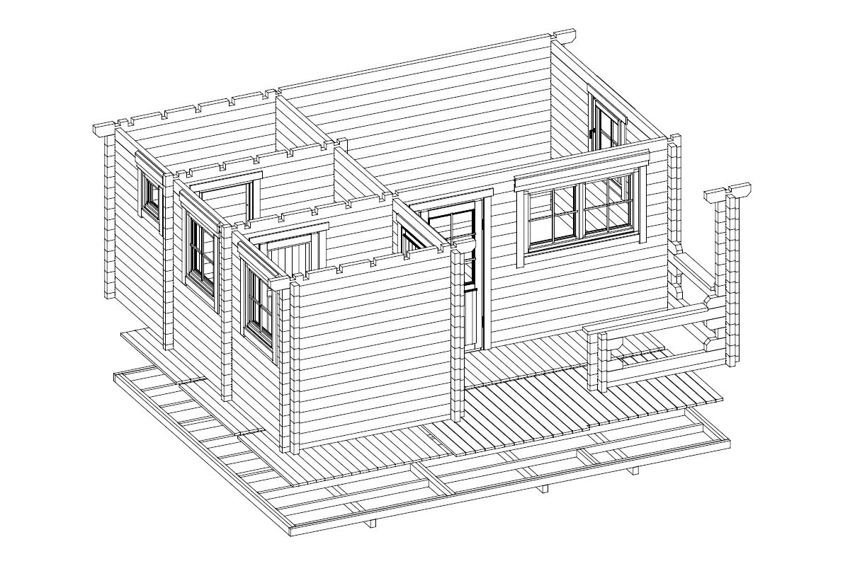 Pihasauna “Karina” 27m² / 6 x 5 m / 70mm | G0092 Pihasauna 27m² / 6 x 5 m / 70mm
