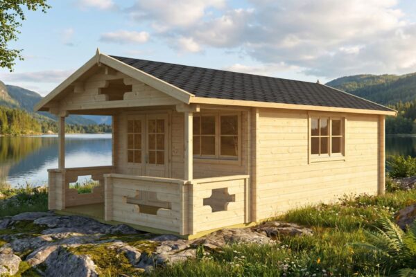 Pihasauna terassilla 19m² / 4 x 7 m / 70mm