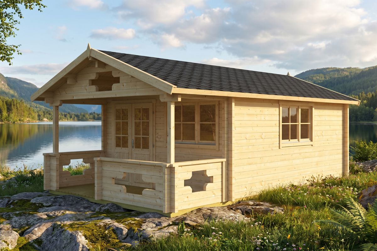 Pihasauna terassilla “Mika” 19m² / 4 x 7 m / 70mm | G0110 Pihasauna terassilla 19m² / 4 x 7 m / 70mm