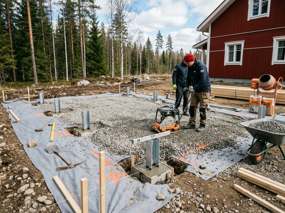 Autokatoksen perustustyö