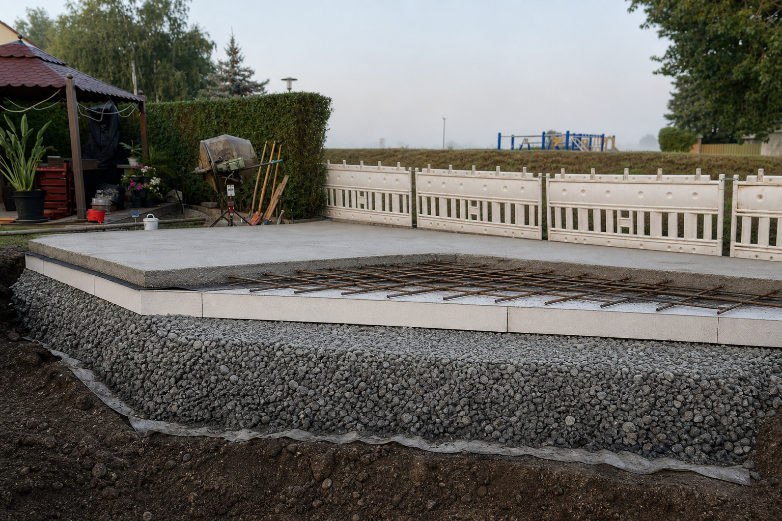 Betonilaatan kerrosrakenne