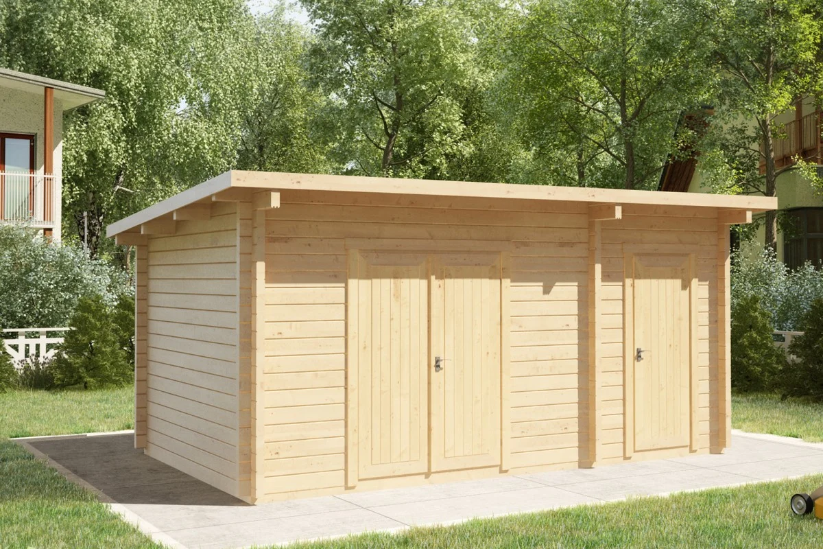 Pihavarasto C 15m² / 44mm / 5 x 3 m